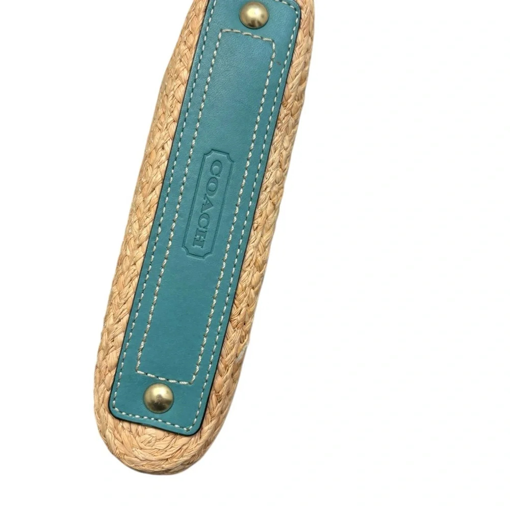 Coach vintage y2k legacy wicker canvas leather Turnlock wristlet rare